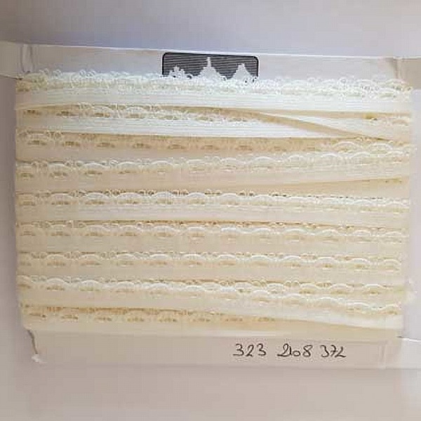 Elastique Fantaisie Blanc Cass&eacute; 12 mm N&deg;01