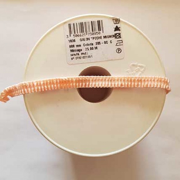 Elastique fantaisie fronc&eacute; 08 mm N&deg;01