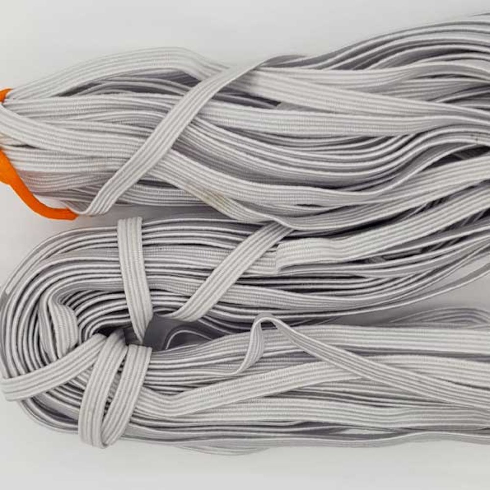 Platt mask elastisk 5 mm vit N°03 x 18,5 meter