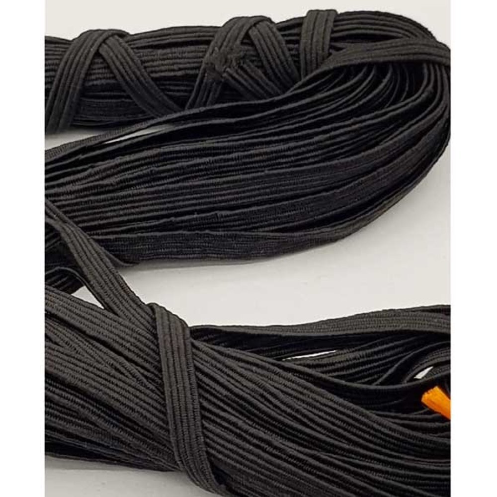 Platt mask elastisk 5 mm svart nr 03 x 13 meter