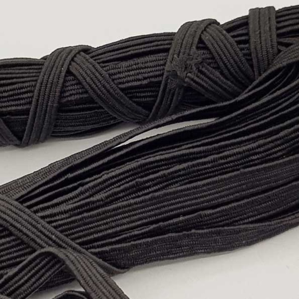Platt mask elastisk 5 mm svart nr 03 x 13 meter