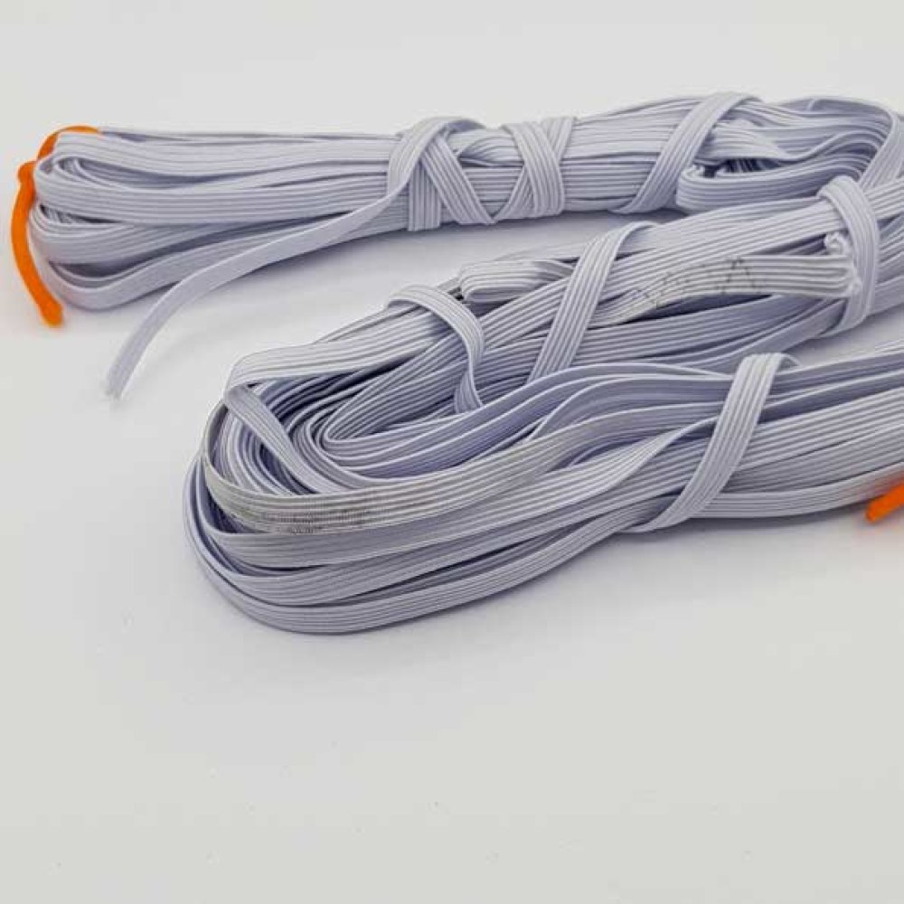Platt mask elastisk 5 mm vit N°03 x 14,50 meter