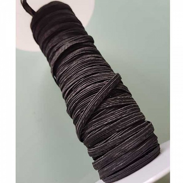 Platt mask elastisk 5 mm svart nr 03 per meter