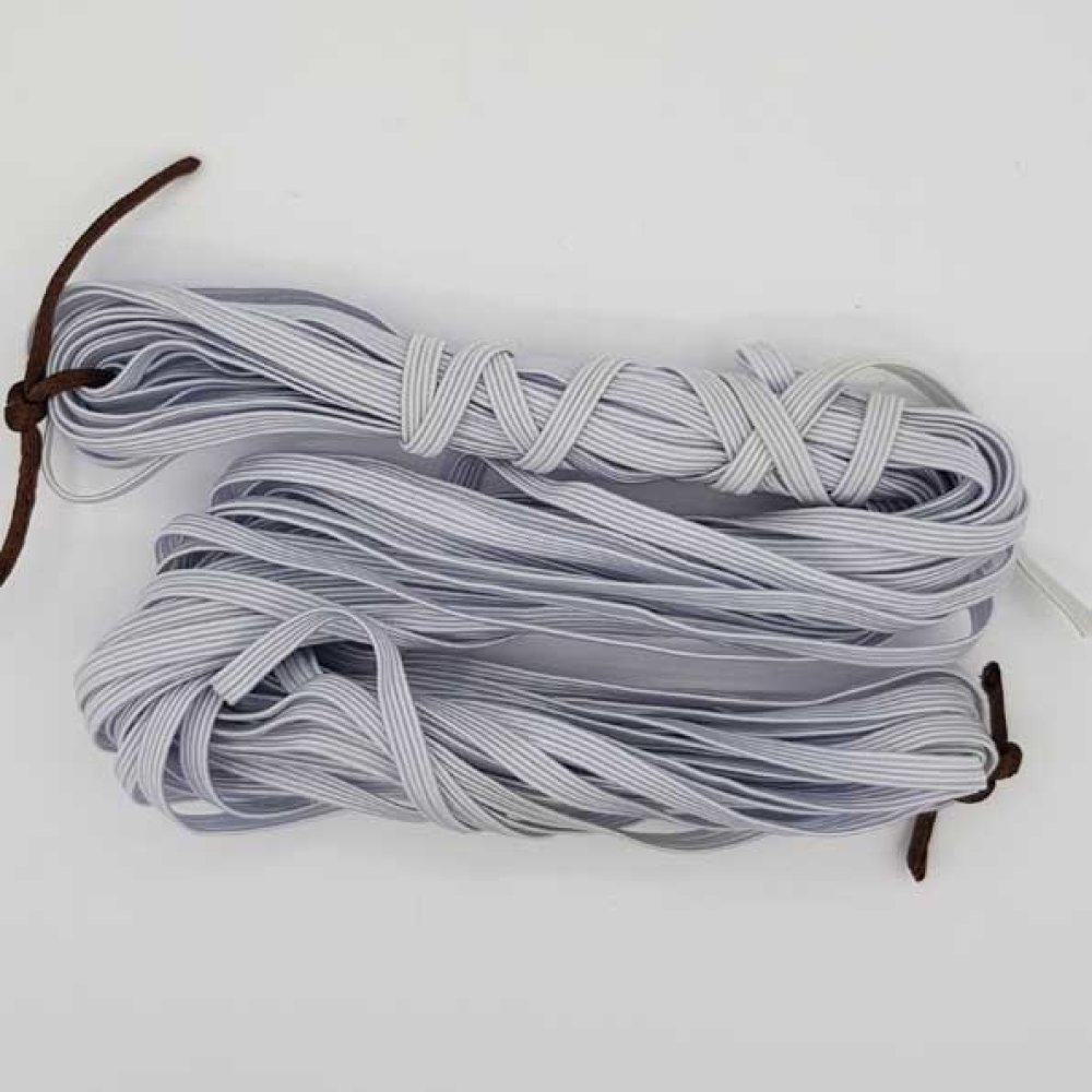 Platt mask elastisk 5 mm vit N°03 x 12 meter - 02
