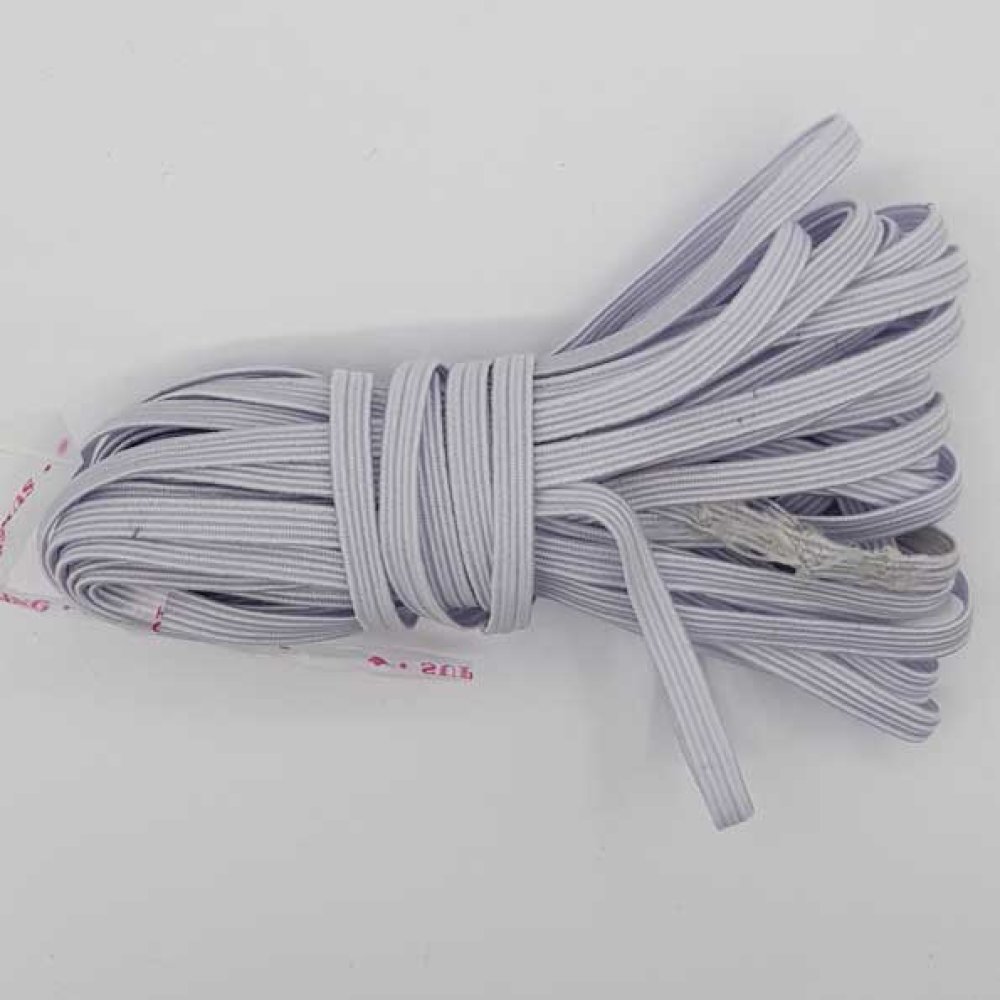 Platt mask elastisk 5 mm vit N°03 x 7,50 meter