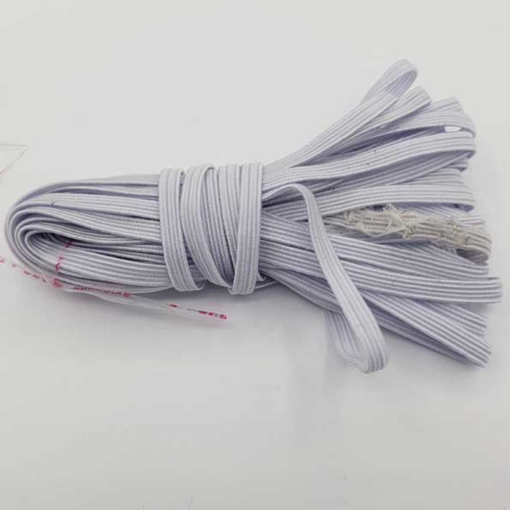 Platt mask elastisk 5 mm vit N°03 x 7,50 meter