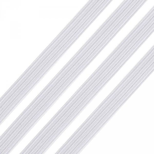 Platt mask elastisk 5 mm vit N&deg;02 per meter