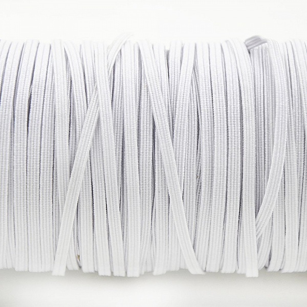 Platt mask elastisk 5 mm WHITE N&deg;02 till 10 cm