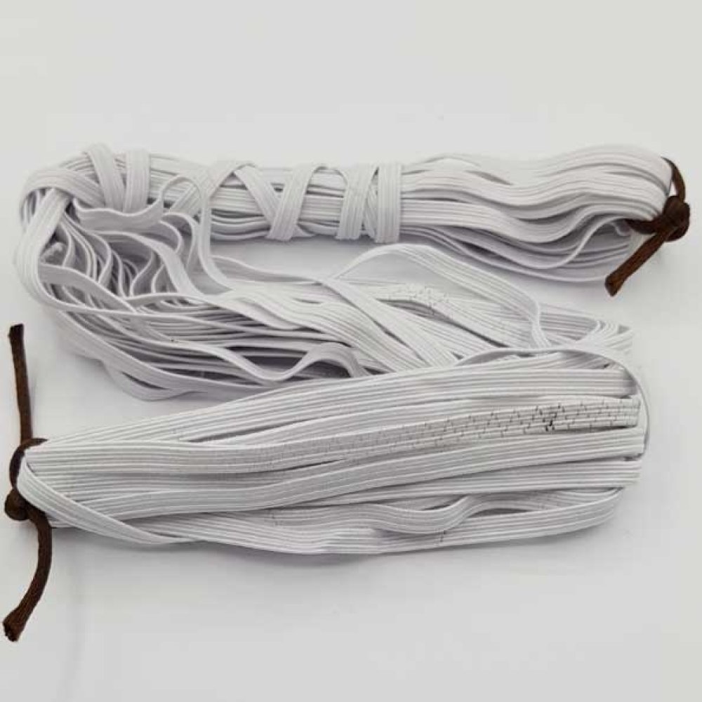 Platt mask elastisk 5 mm vit N°02 x 12 meter