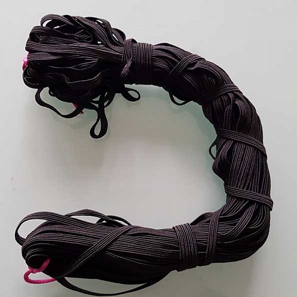 Platt mask elastisk 5 mm svart nr 03 x 25 meter