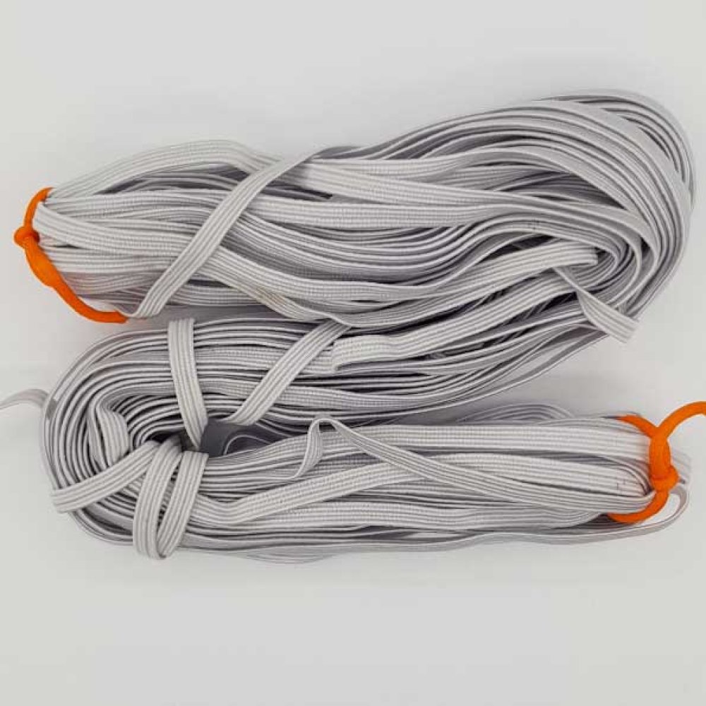 Platt mask elastisk 5 mm vit N°03 x 18,5 meter