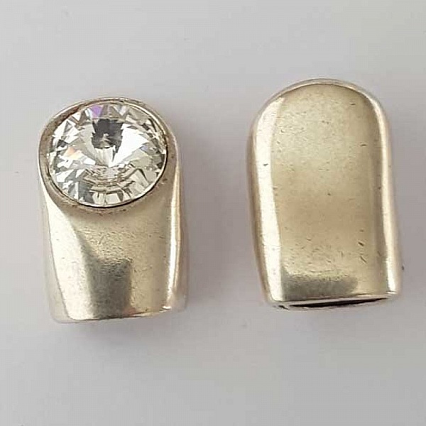 Embout de finition N&deg;01 pour cuir 10 mm demi rond creux