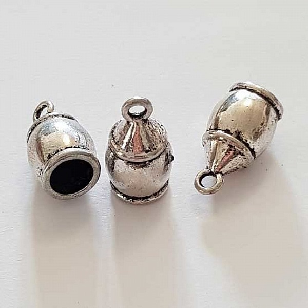 Embout &agrave; coller N&deg;02 Argent 20 x 11.5 mm