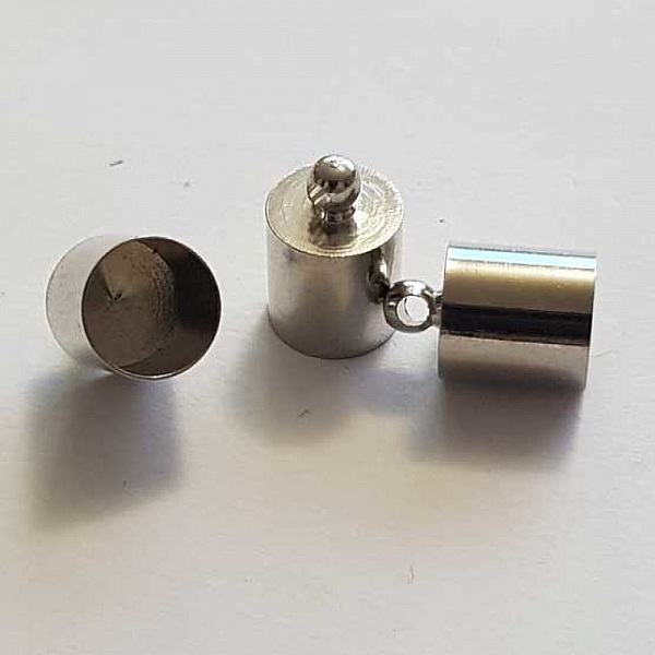 Embout &agrave; coller N&deg;21 Argent 12 x 8 mm