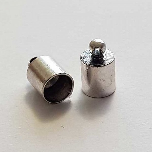 Embout &agrave; coller N&deg;25 Argent 10 x 6 mm