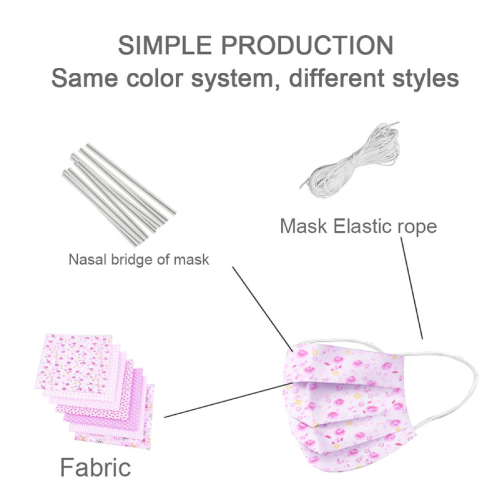 Maskmaterial set Rosa