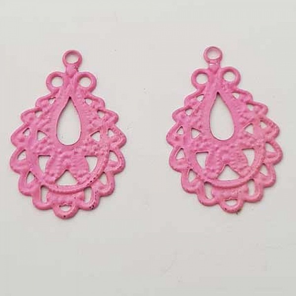 Estampe N&deg;02 Goutte Rose 27 x 22 mm