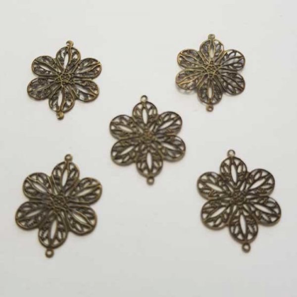 Estampe N&deg;05 Feuille Bronze 26 x 20 mm