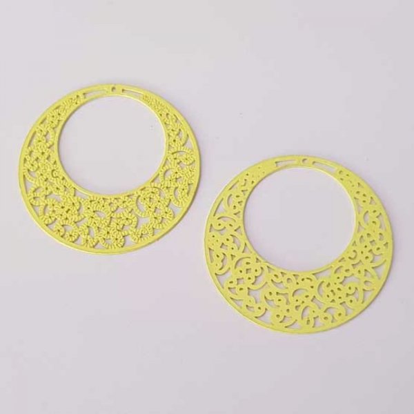 Estampe N&deg;12 Rond 32 mm Jaune