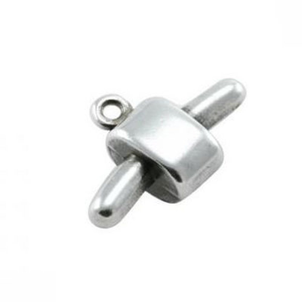 Silverlås för ihåliga PVC-snören 5 mm
