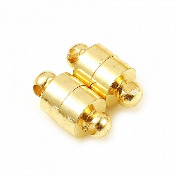 Magnetl&aring;s kolumn 12 x 6 mm 18K &auml;kta guldpl&auml;terad