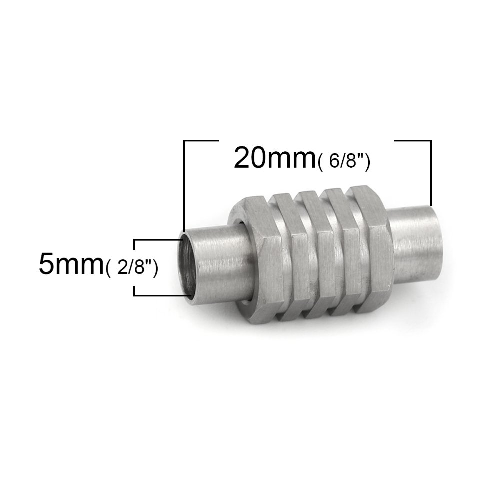 Magnetlås i rostfritt stål 05 mm Silver N°01