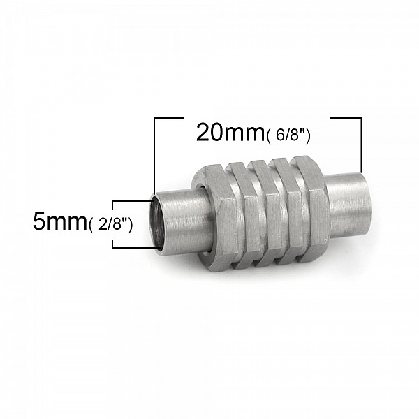 Magnetl&aring;s i rostfritt st&aring;l 05 mm Silver N&deg;01