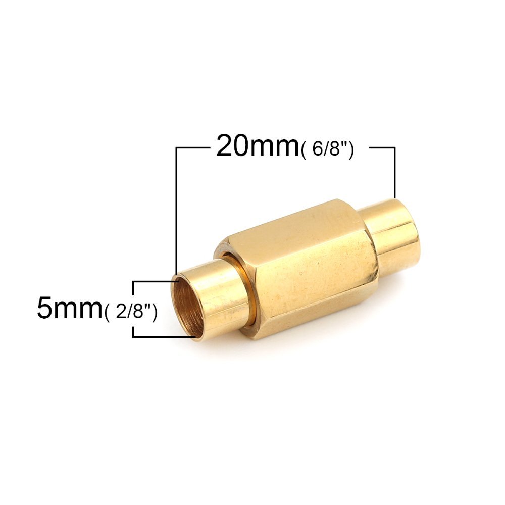 Magnetlås i rostfritt stål 05 mm Guld N°01