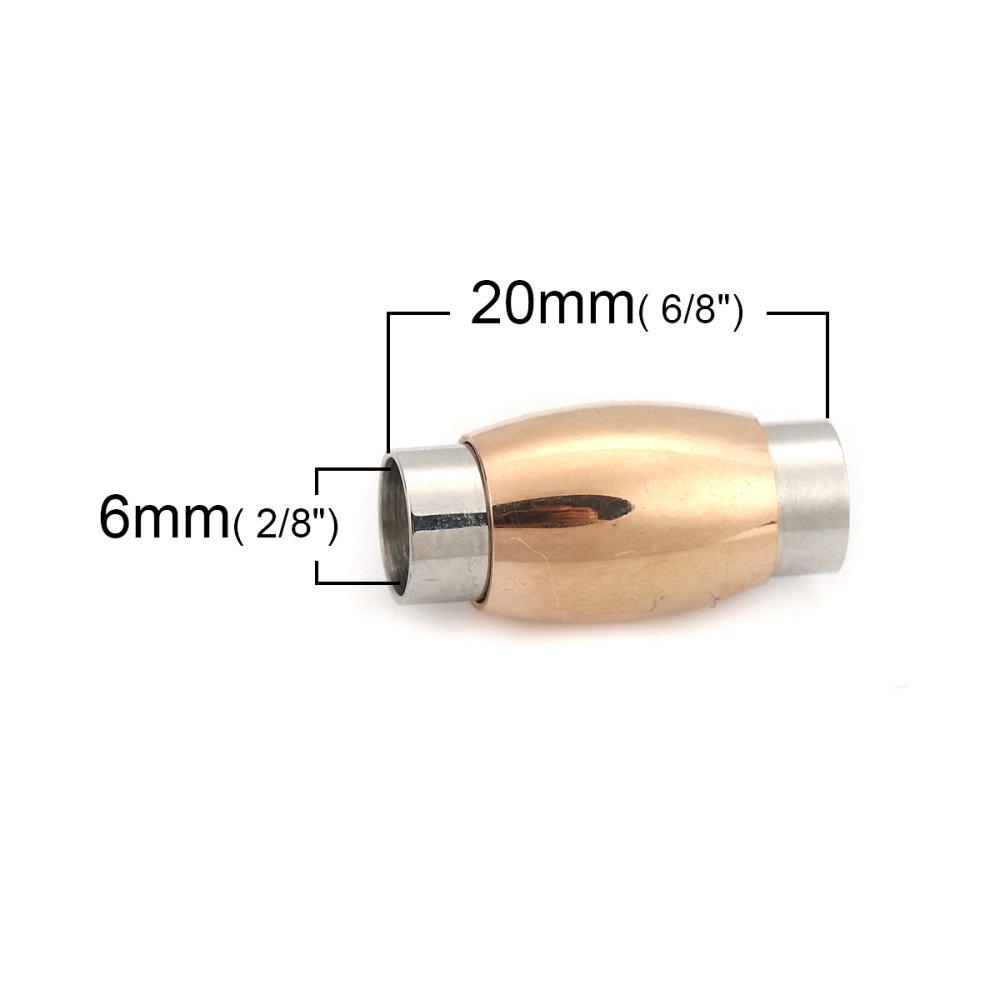 Magnetlås i rostfritt stål 06 mm Silver/Champagne N°07