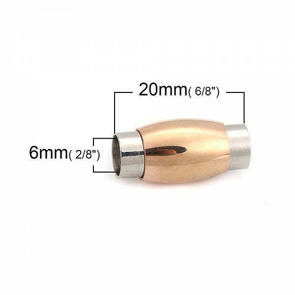 Magnetl&aring;s i rostfritt st&aring;l 06 mm Silver/Champagne N&deg;07