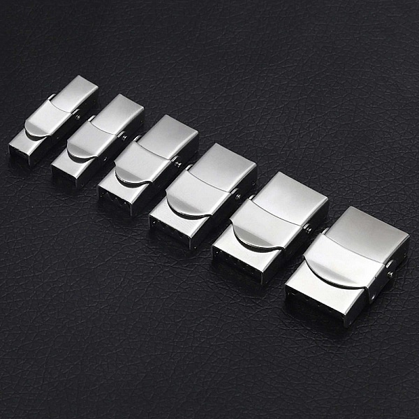 Fermoir clip griffe pour cuir 14 mm de large Bross&eacute;