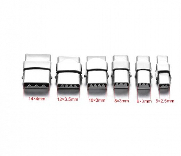 Fermoir clip griffe pour cuir 14 mm de large Bross&eacute;