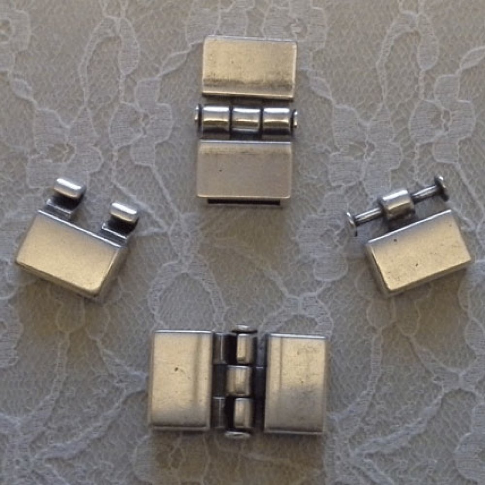 Zamak krokspänne för läder 13 mm
