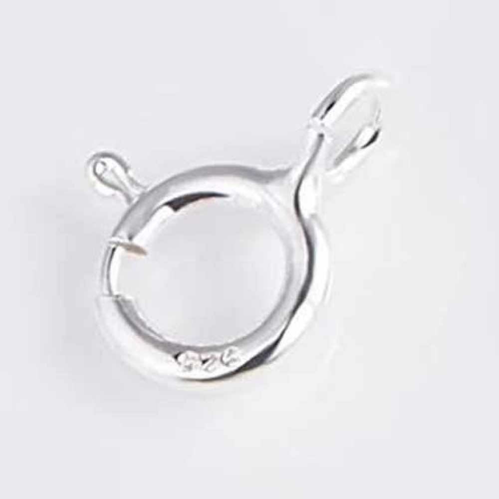 Rundt fjäderlås 925 silver N°01