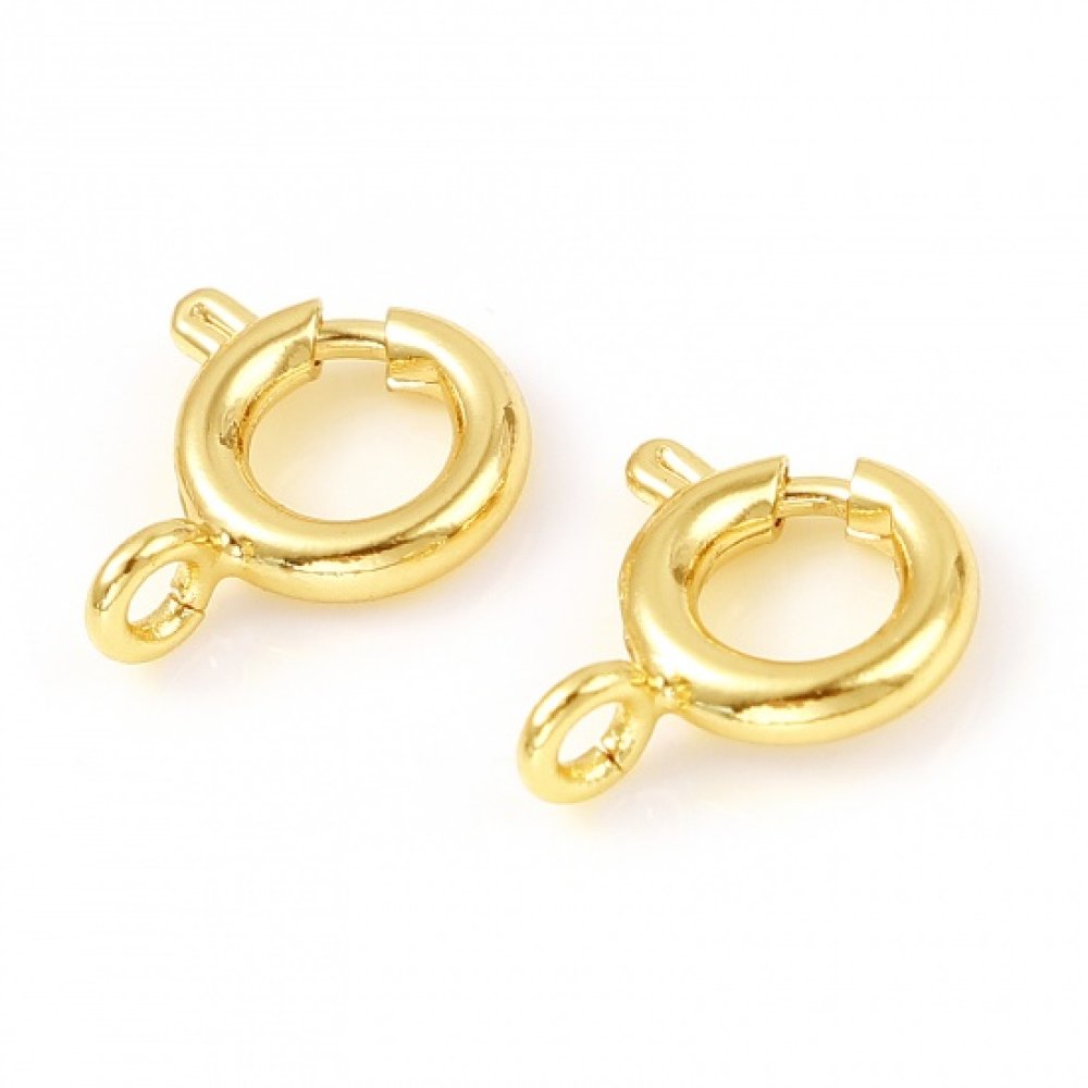 Guldpläterat runt fjäderlås N°01 Guld