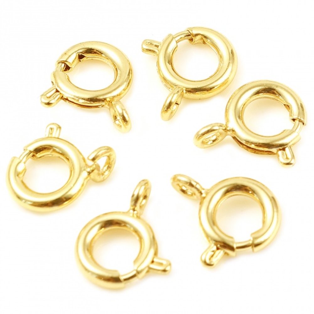 Guldpläterat runt fjäderlås N°01 Guld
