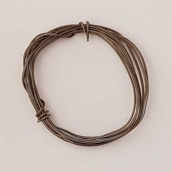 Fil M&eacute;tal Plastifi&eacute; 0.8 mm Kaki x 1 m&egrave;tre