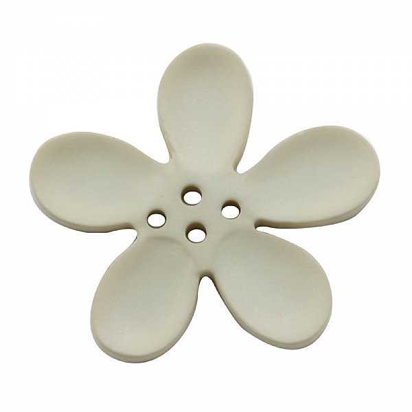 Fleur Orchid&eacute;e r&eacute;sine 4 trous 40 x 3 mm Beige 03