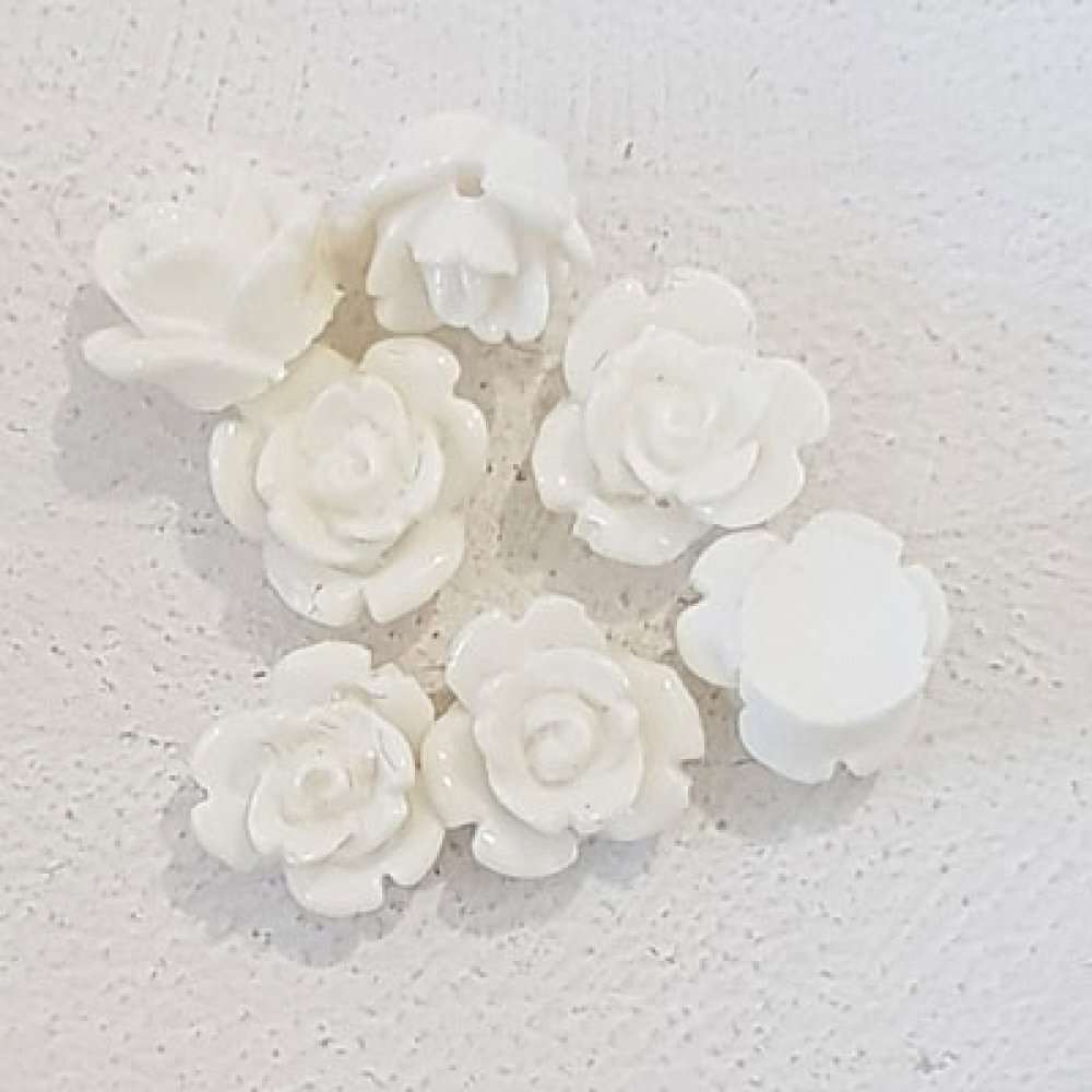 Syntetisk blomma 09 mm N°01-03 Vit