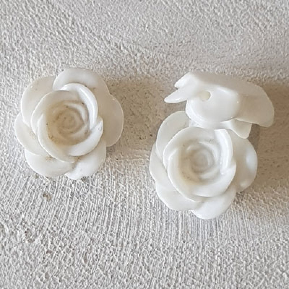 Syntetisk blomma 17 mm N°04-03 Vit
