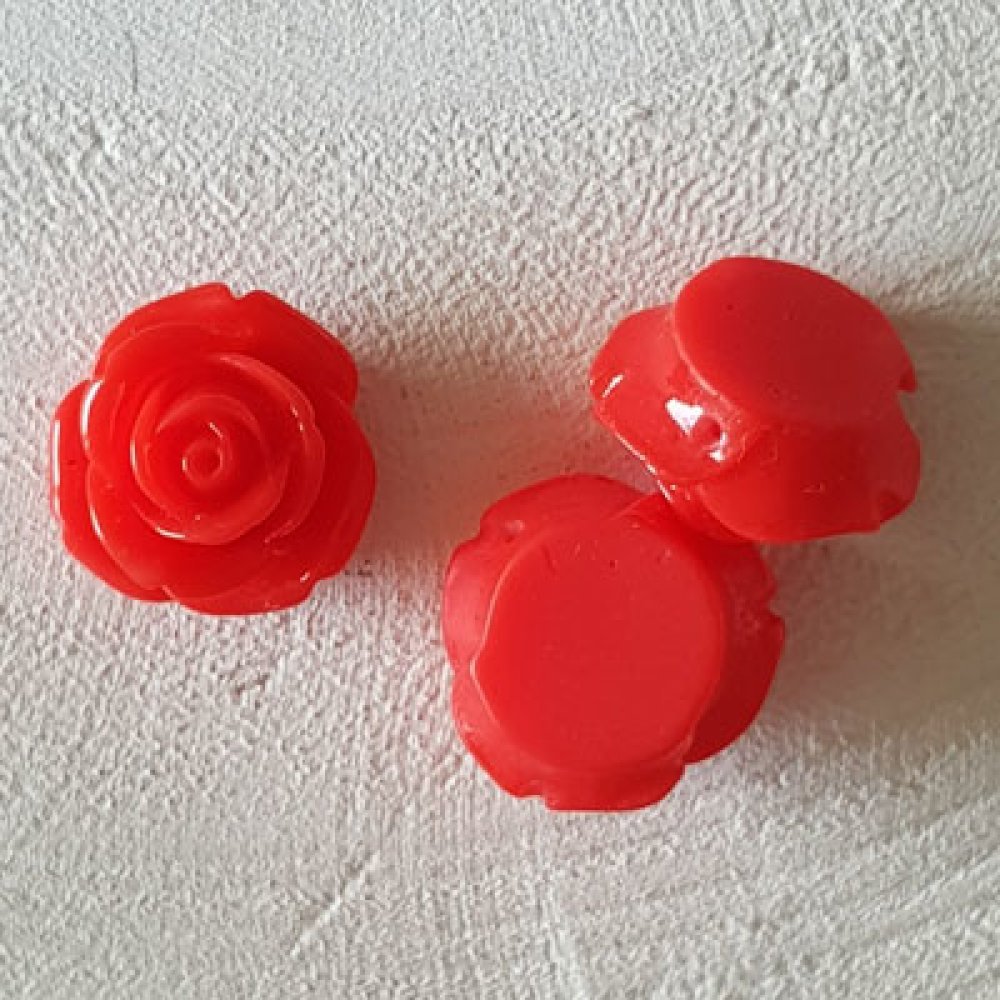 Syntetisk blomma 20 mm N°01-11 röd