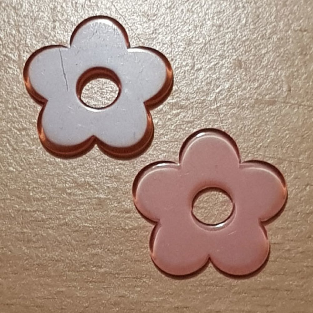 Syntetisk blomma 27 mm rosa