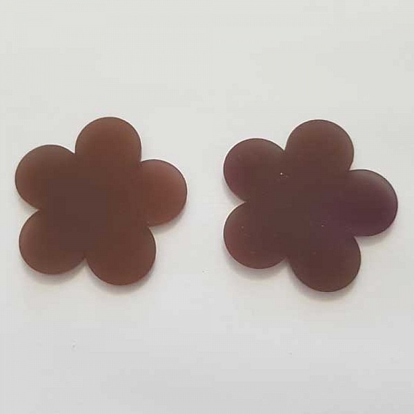 Fleur pvc 38 mm Gris Fum&eacute; Opaline