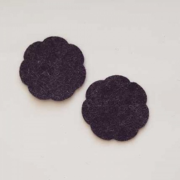Jolie petite fleur en Feutrine 36 mm N&deg;17-12 x 2 pi&egrave;ces