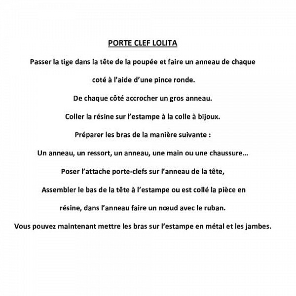 Kit Poup&eacute;e Porte Cl&eacute; Lolita N&deg;02