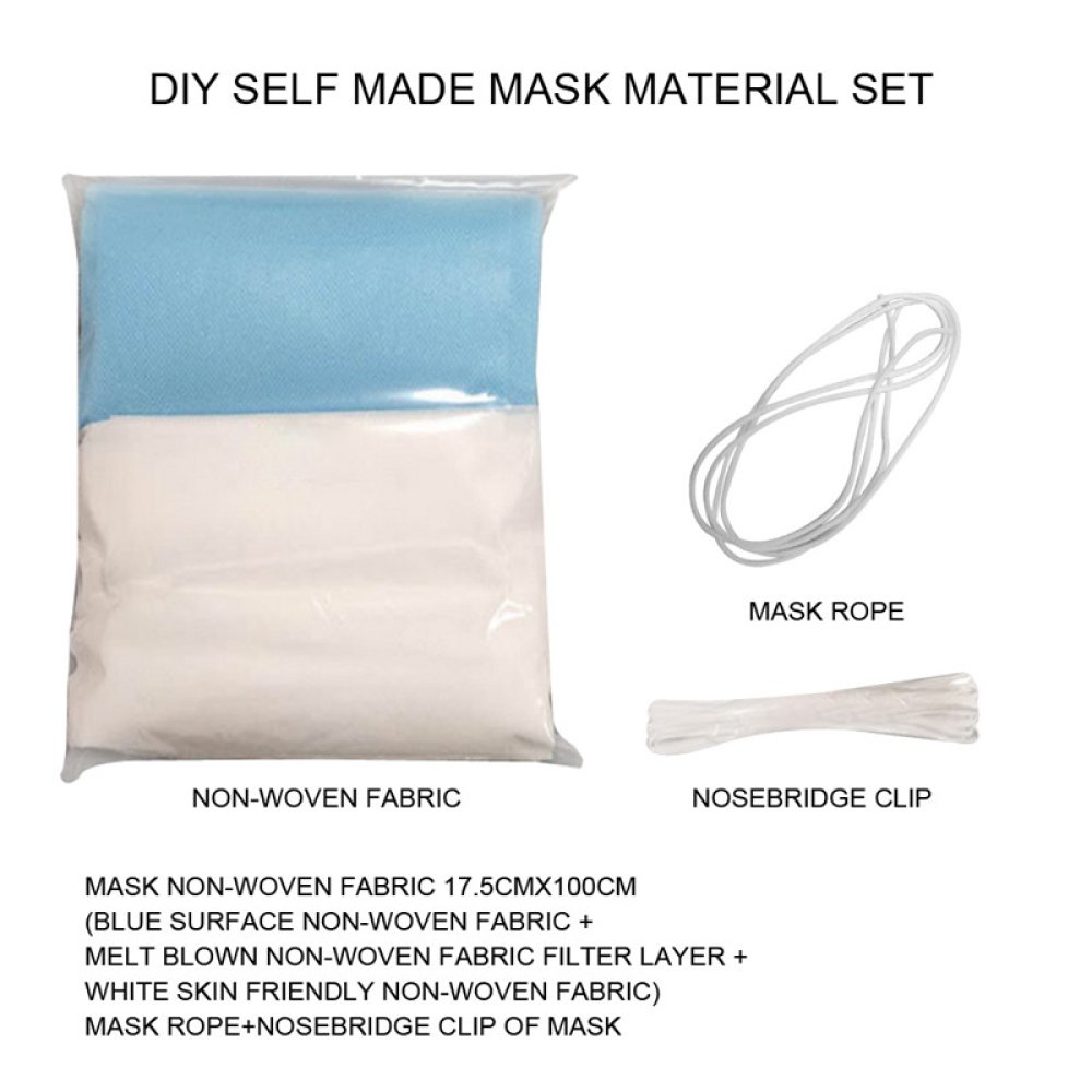Masktillverkningskit med filter, näsbroband och öronband
