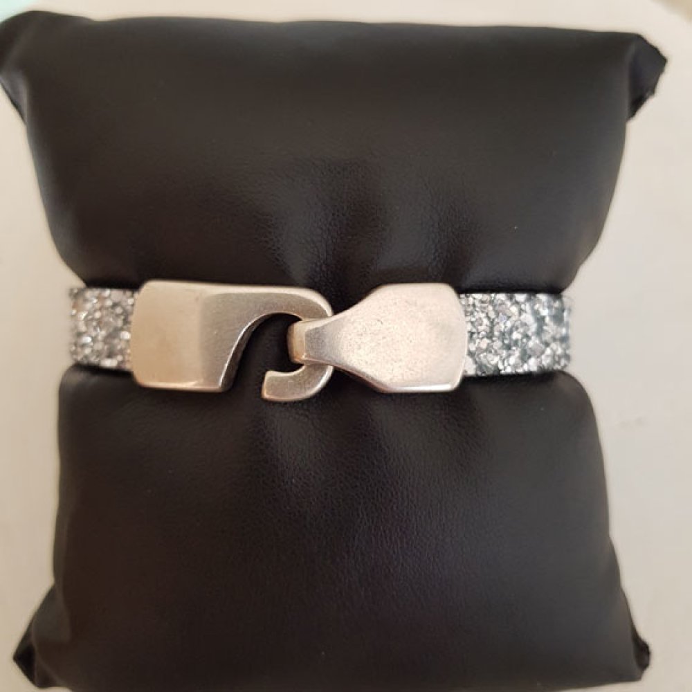 10 mm guldglitterband med läderfoder per 20 cm