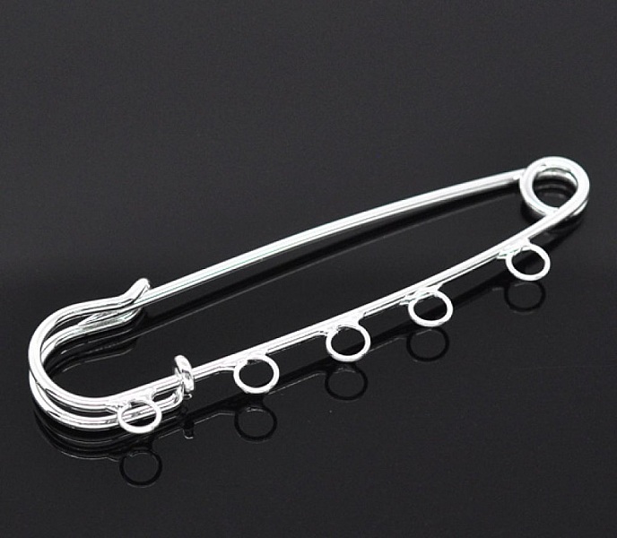 20 silverf&auml;rgade stifth&aring;llare f&ouml;r sjuksk&ouml;terskor 5 ringar 70x20mm N&deg;004