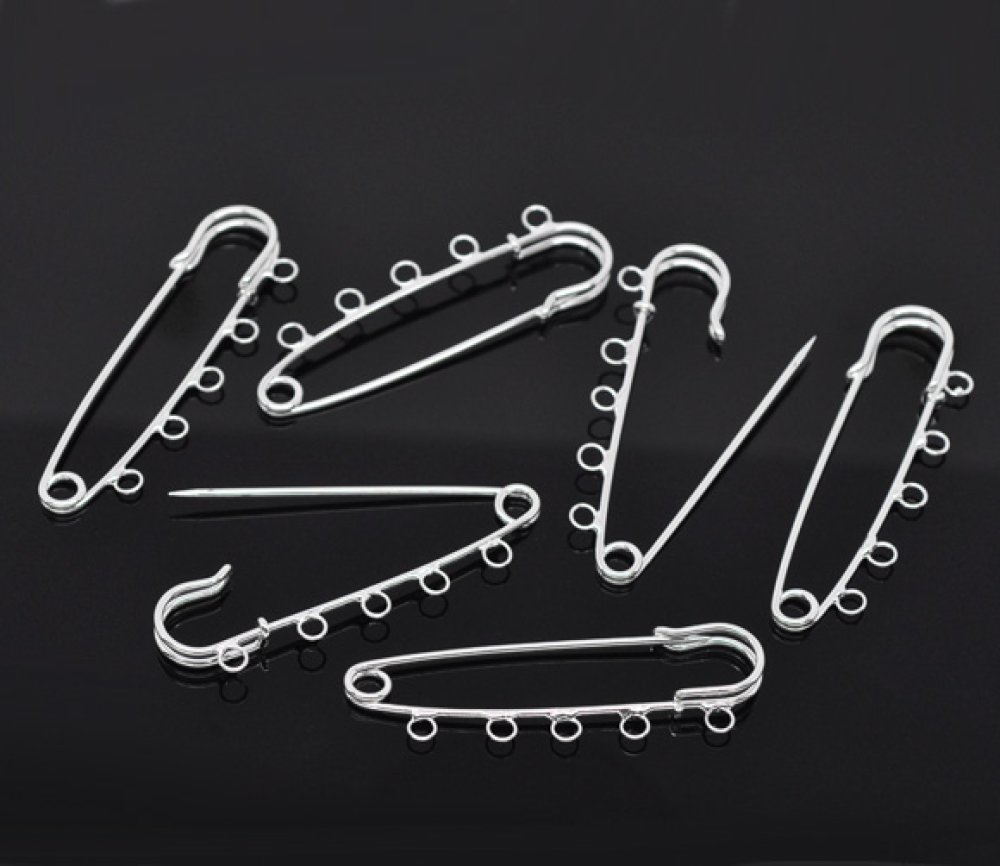 20 silverfärgade stifthållare för sjuksköterskor 5 ringar 70x20mm N°004