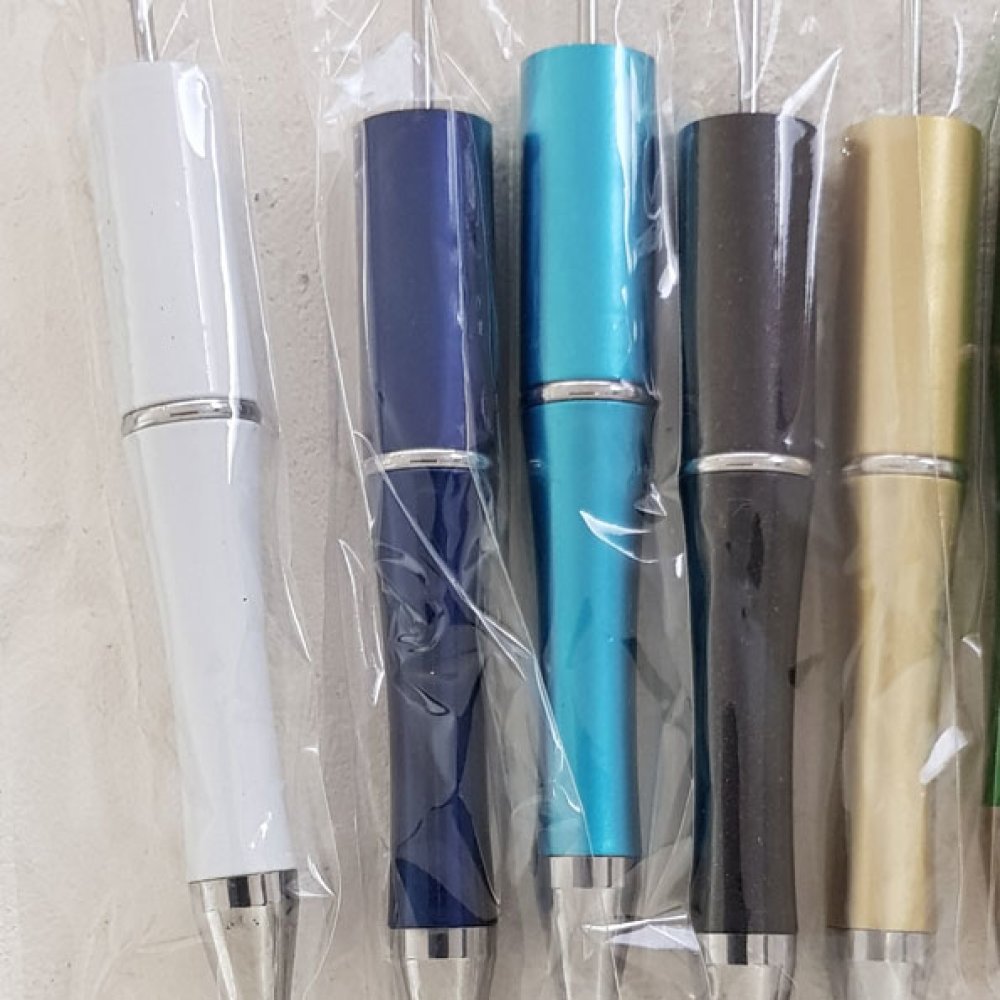 Paket med 10 dekorativa pärlpennor för anpassning